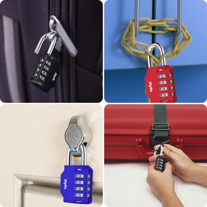 Combination Padlock, Diyife 4 Digit Locker Lock Weatherproof Lock Outdoor Combination Lock for School Gym Locker,Toolbox, Fence, Hasp, Cabinet(Black)