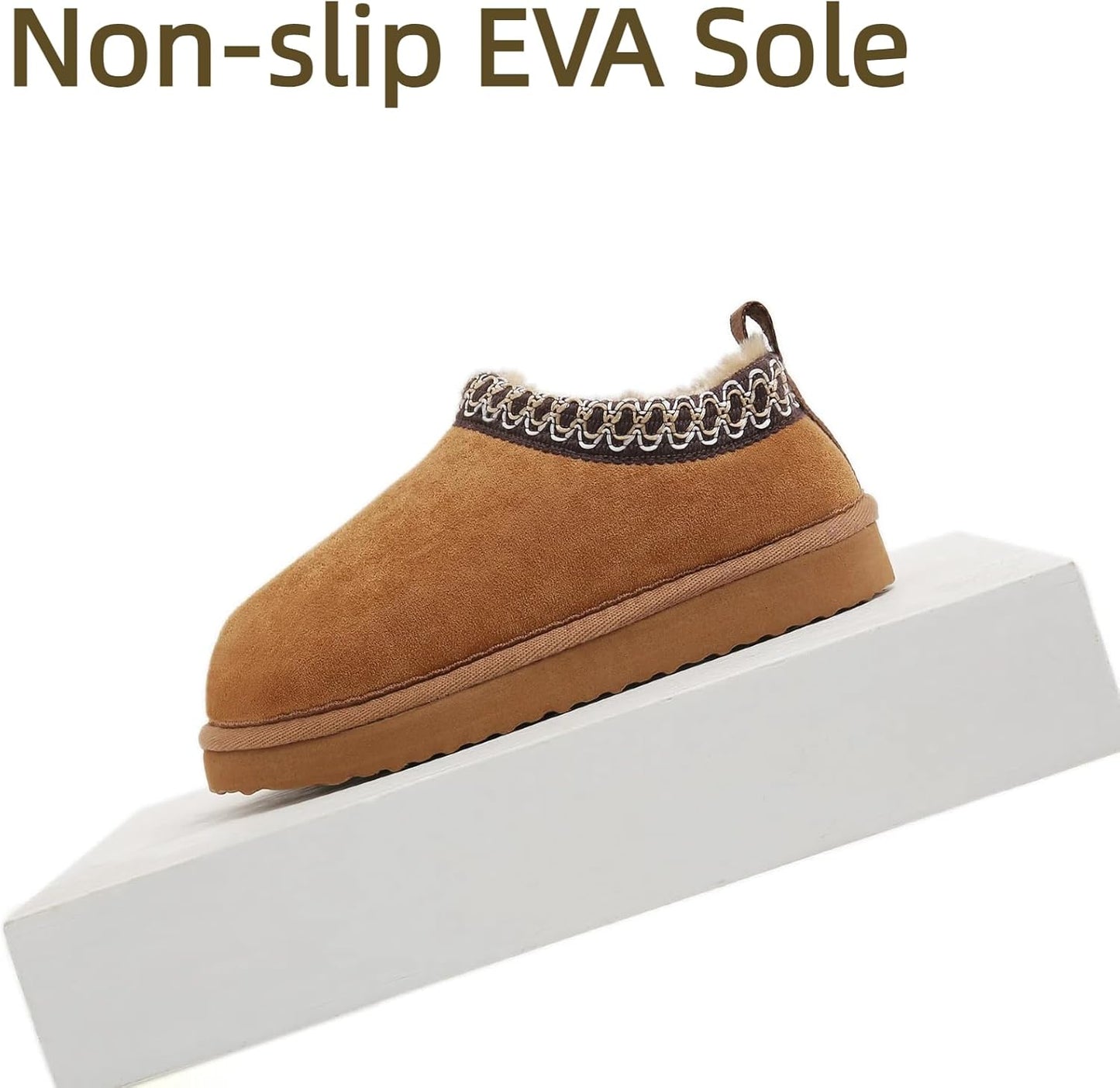 SMajong Kinder Hausschuhe Plüsch Warm Mädchen Flauschige Hausschuhe Jungen Plateau Pantoffeln Slip-on Schuhe Winter Innen Außen