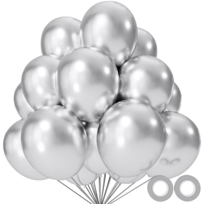 110pcs Black Balloon 12 inch, Black Latex Balloons for Birthday Party Baby Shower Wedding(with 2 Ribbons).