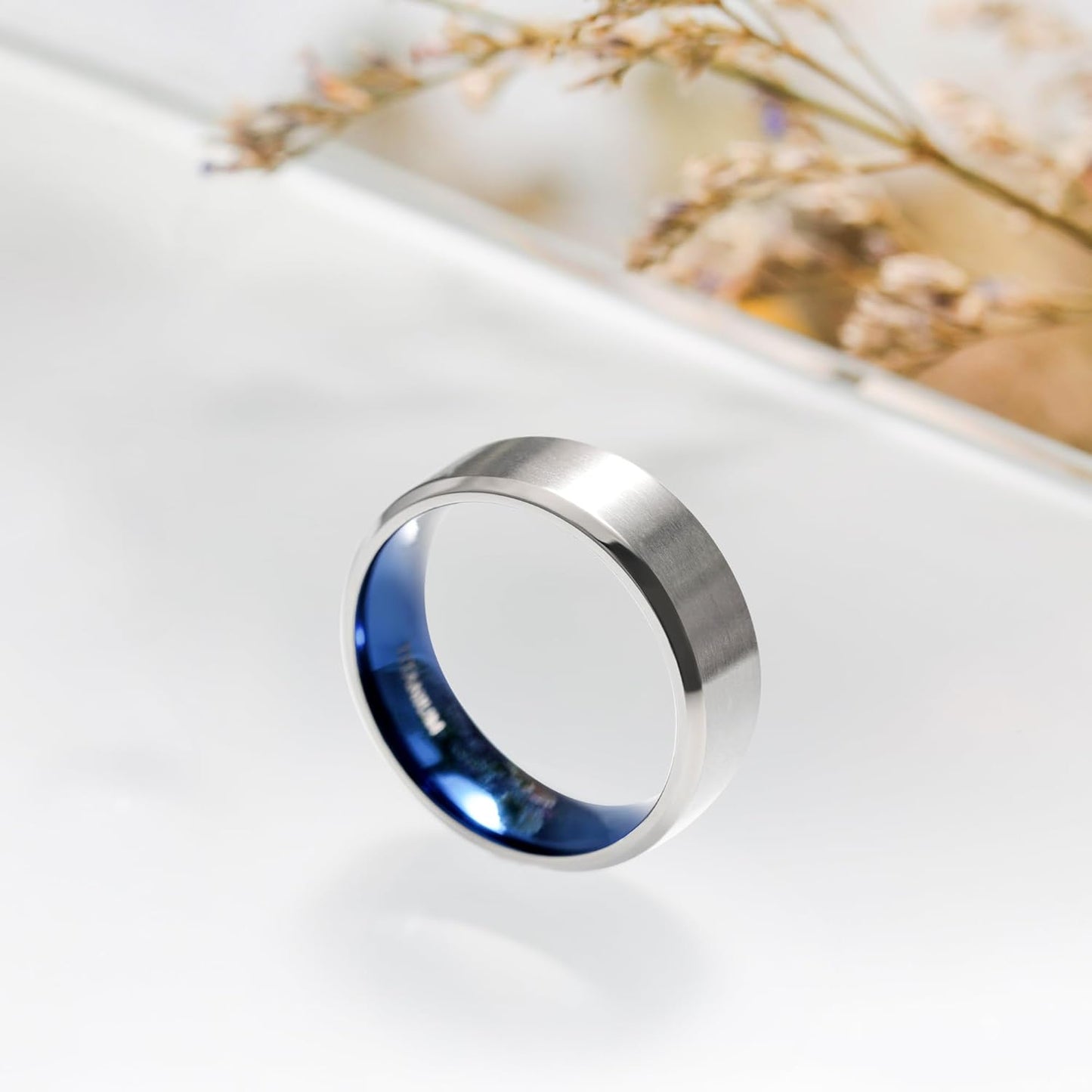 TIGRADE Titanringe 4MM 6MM 8MM 10MM Ehering in Comfort Fit Matt für Herren Damen