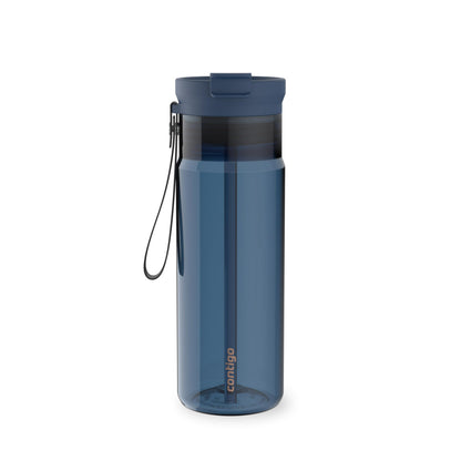Contigo DualSip 24 oz Tritan Plastic Water Bottle with Carry Strap & 2-in-1 Leakproof Lid (Straw or Spout), BPA-Free, Dishwasher Safe