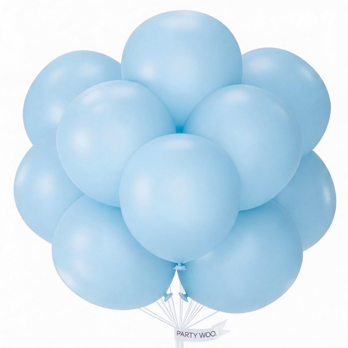 PartyWoo White Balloons 155pcs Different Sizes Pack of 18 12 10 5 Inch Matte White Latex Balloon Arch Kit Garland for Wedding Bridal Graduation Baby Shower Birthday Party Decorations White-Y13