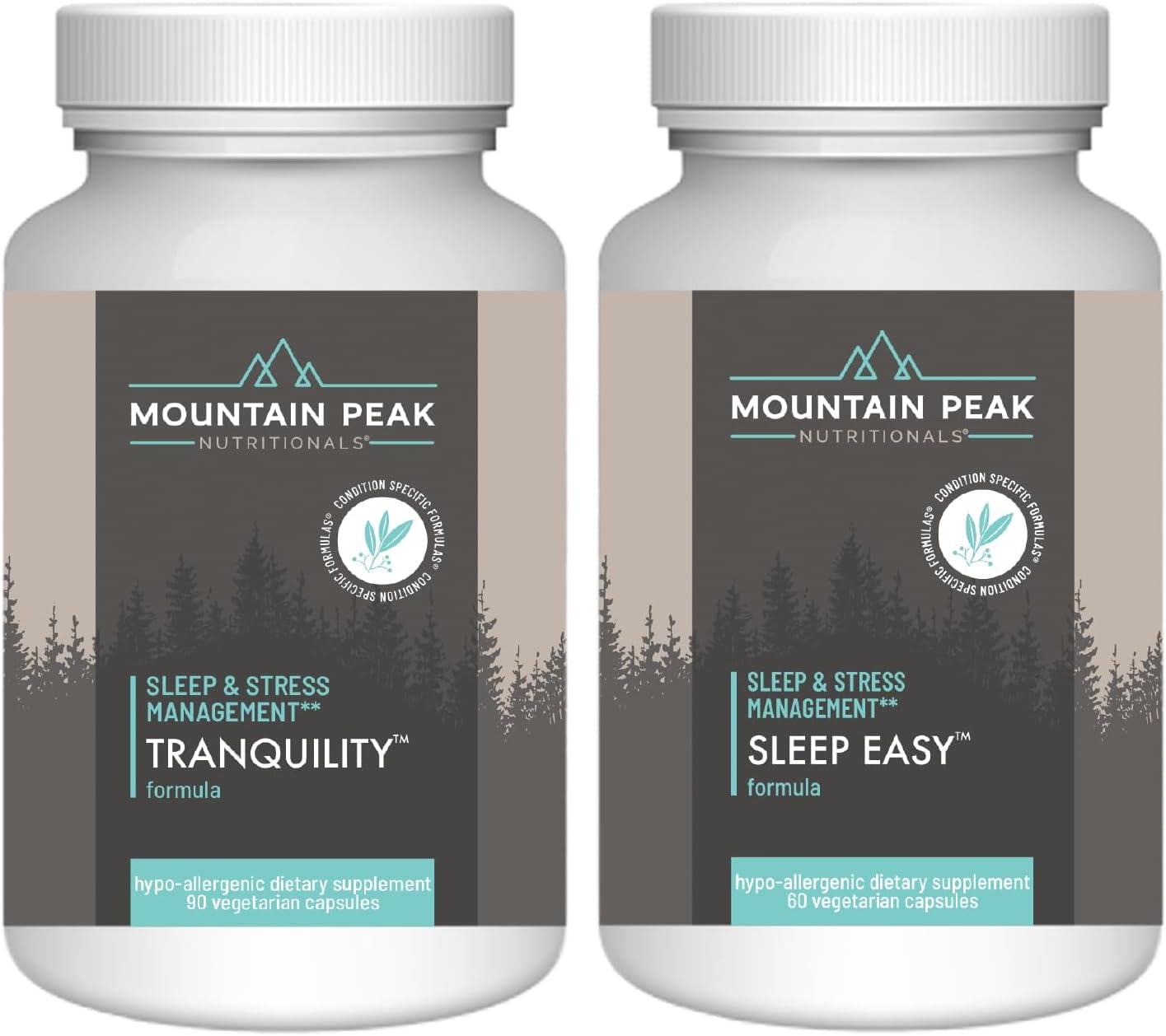 Mountain Peak Nutritionals Ultimate Relaxation Bundle - Tranquility & Sleep Easy - Promoting A Calm & Relaxed Mood for Better Rest - Sleep Support Supplements w/Vitamins B6 & B12