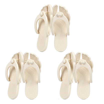 Rosoz Flip Flops for Women Men Foldable Travel Slippers Lightweight Shower Shoes Non-Slip Quick-Dry Bathroom Camp Beach Sandals