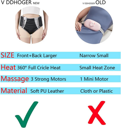 Buttock Lower Abdomen Belly Hip Heating Pad Massage Brace Period Heating Pad Massager Electric Back Abdomen or Belly Massage Pad Menstrual Buttock Belly Pain Relief, Shape Shorts ab Machine