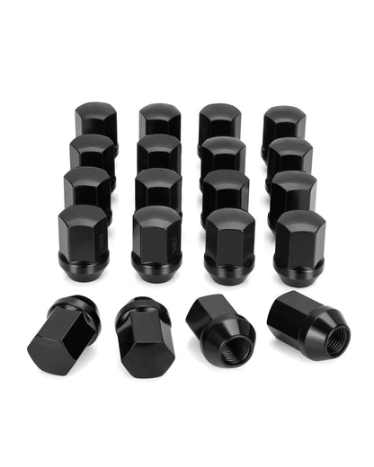 M14x1.5 Lug Nuts Fit Cadillac CTS Chevy Camaro Dodge Charger Challenger Charger Tesla, 20PCS OEM/Stock Style Black 14mmx1.5 Wheel Lug Nuts 7/8" Hex Replace 6509873AA 611-331 6509-873AA 5Lug Rim Sedan