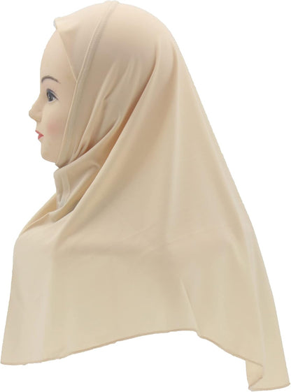 Mädchen Hijab Muslim Kinder Kopftuch Uni für 6-11 Jahre Fertig zum Tragen