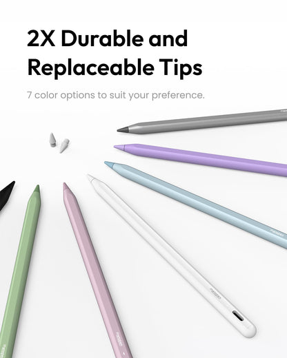 Metapen A8 iPad-Bleistift für Apple iPad 2018-2025, 4 Min. Schnellladung, magnetischer Stylus-Stift für iPad 11/10/9/8/7/6. Generation, iPad-Zubehör für Pro 12.9/11/13-Zoll M4, Air 3/4/5/M2/M3, Mini 5/6. Generation