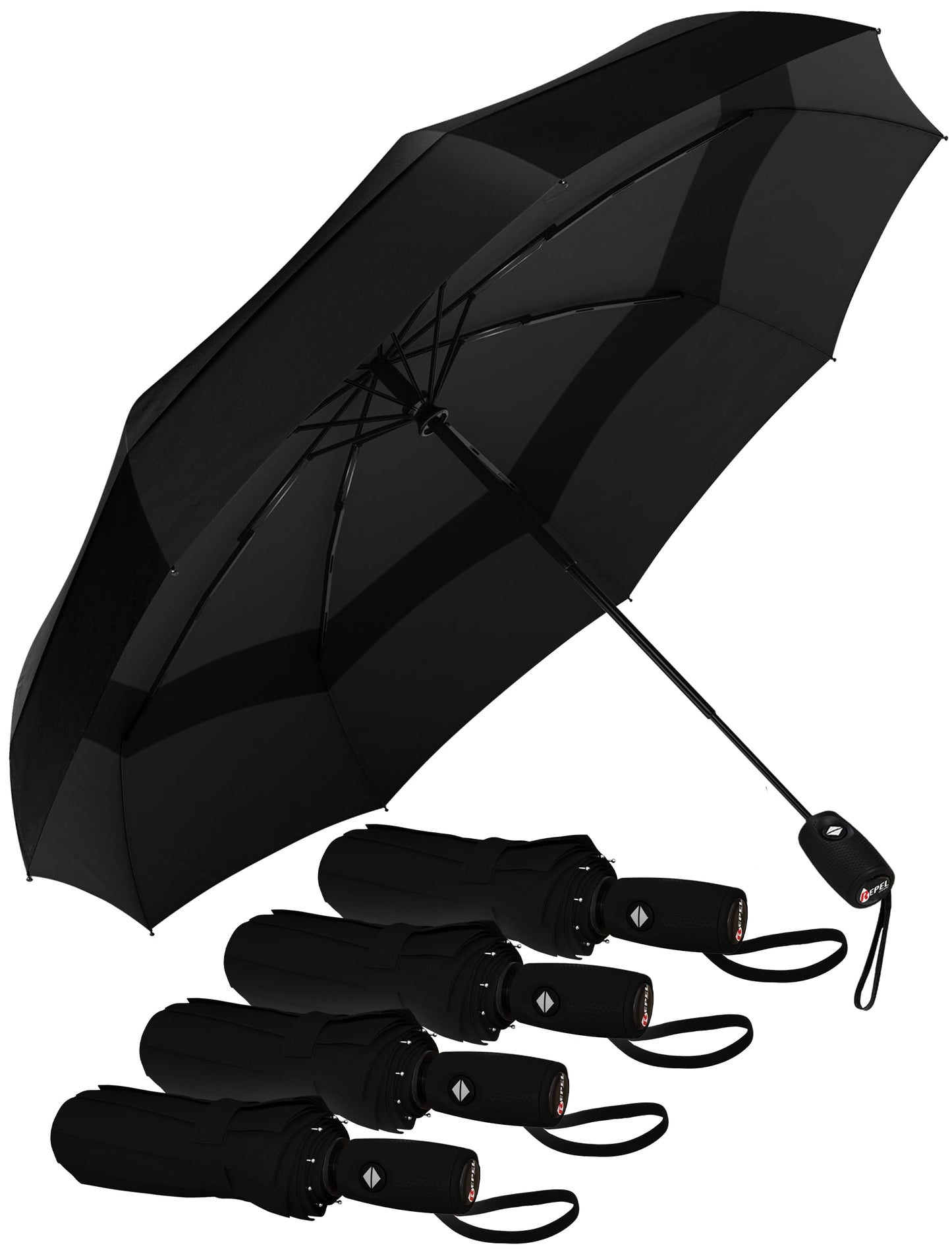 Repel Windproof Travel Umbrella - Compact & Withstands Winds up to 100MPH , Strongest Premium Auto Folding Umbrella for Rain and Sun - Durable, Light & Portable for Women & Men , Fits Backpack & Cars