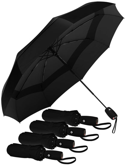 Repel Windproof Travel Umbrella - Compact & Withstands Winds up to 100MPH , Strongest Premium Auto Folding Umbrella for Rain and Sun - Durable, Light & Portable for Women & Men , Fits Backpack & Cars