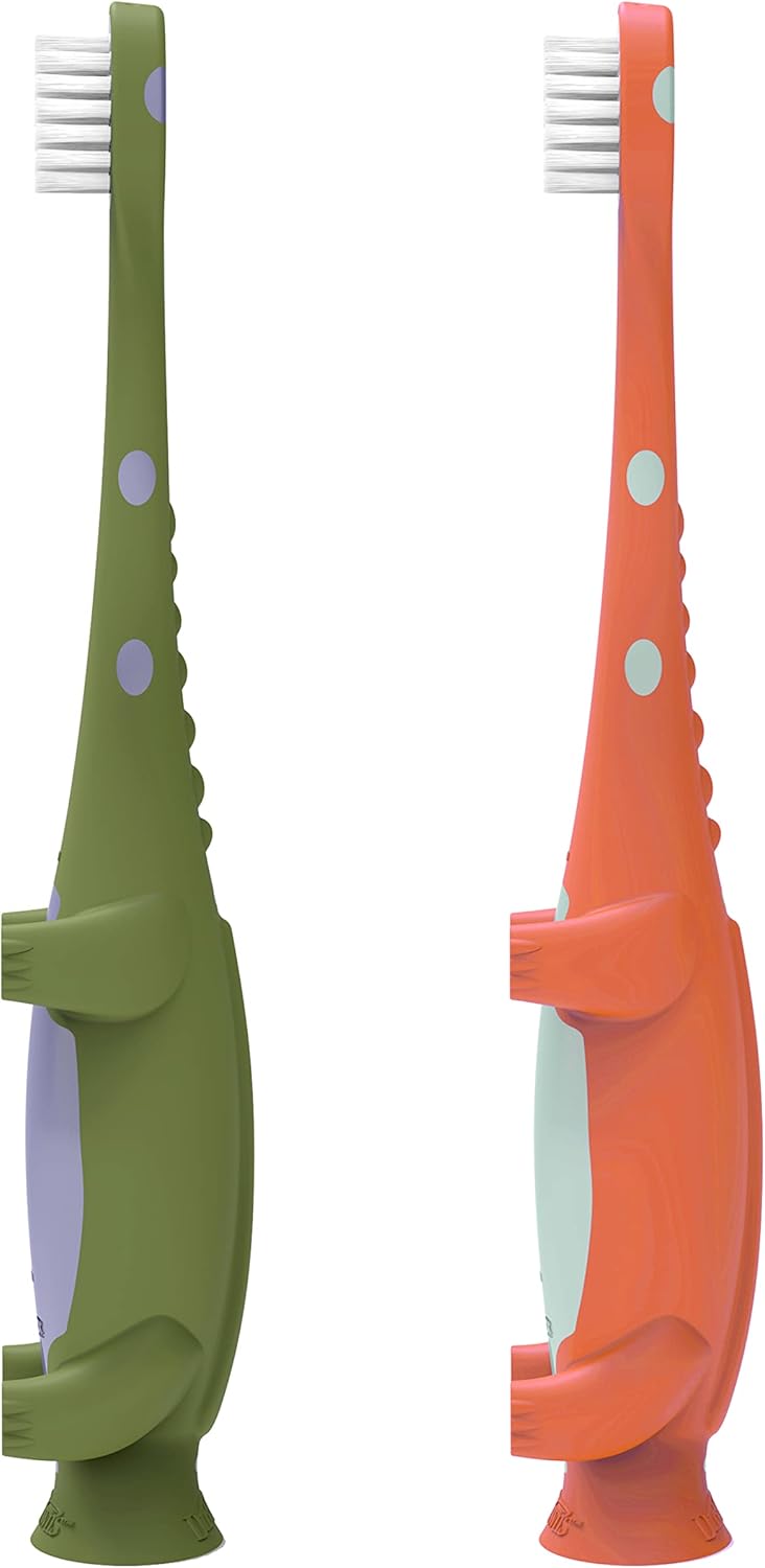 Dr.-Brown's-Trainingszahnbürste-für-Babys-und-Kleinkinder,-weich-für-die-ersten-Zähne,-Giraffe,-BPA-frei,-0-3-Jahre