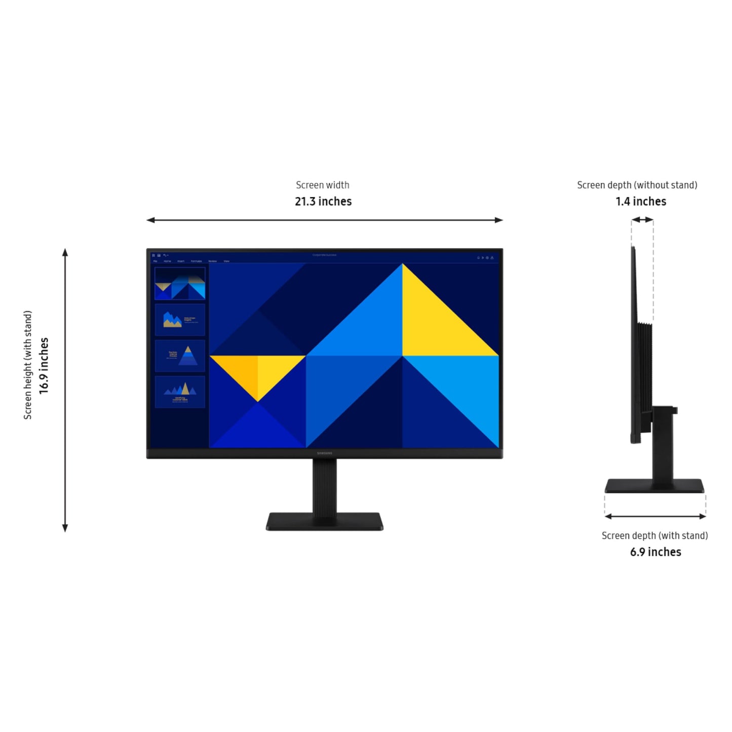 Samsung 32-Inch Flat Computer Monitor, 75Hz, Borderless Display, AMD FreeSync, Game Mode, Advanced Eye Care, HDMI and DisplayPort, LS32B304NWNXGO, 2024