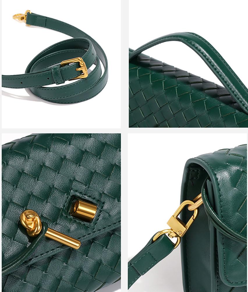 Upbull Modische gewebte Abendclutch Handtaschen Damen Unterarm-Schultertasche Niedliche Umhängetaschen Crossbody-Geldbörse PU-Leder-Portemonnaie