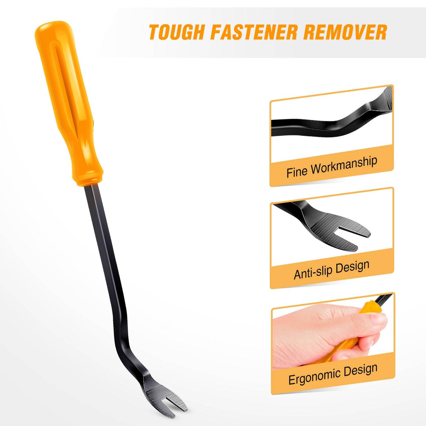 GOOACC 5PCS Auto Trim Removal Tool Kit No-Scratch Pry Tool Kit for Car Door Clip Panel & Audio Dashboard Dismantle -5PCS