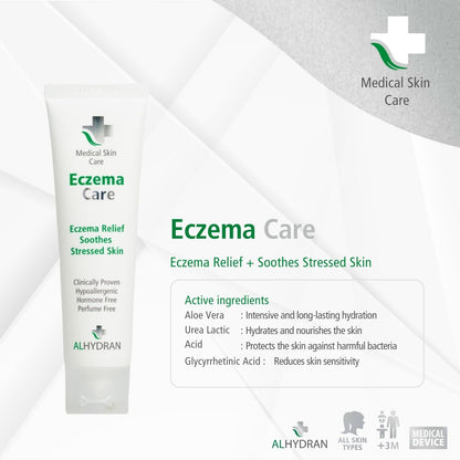 Eczema Care Cream with Pure Aloe Vera Gel | Prevents Eczema Flare-ups | Hypoallergenic & Clinically Proven | 59ml