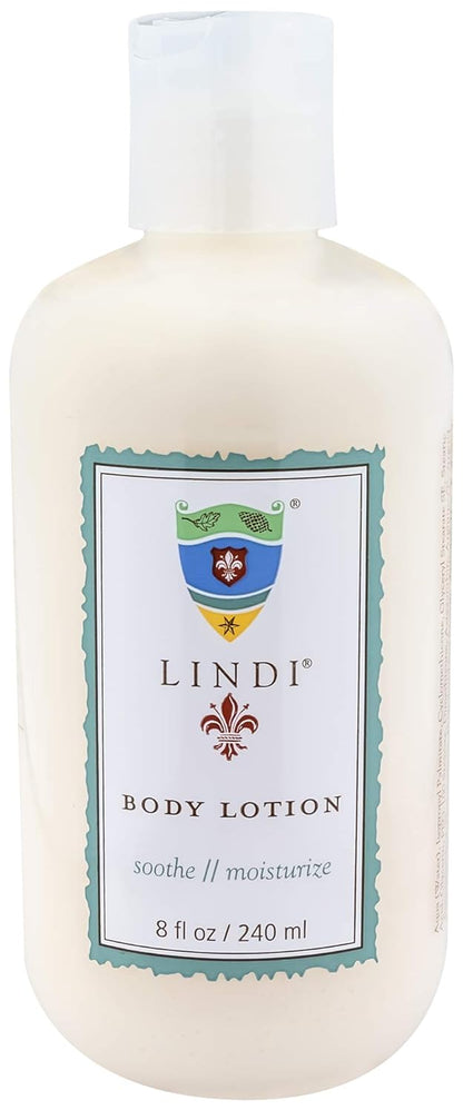 Lindi Skin Body Lotion — Luxurious Lotion for Sensitive, Reactive & Compromised Skin · Rare Botanicals, Antioxidant-Rich, Hypoallergenic · The Original Lotion for Cancer Patients Since 2003. 8 fl oz
