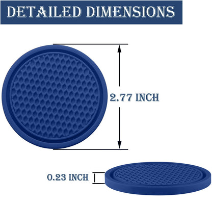 SINGARO Auto-Becheruntersetzer, 4 Stück universelle rutschfeste Becherhalter, in Ornamente eingebettete Untersetzer, Auto-Interieur-Zubehör, Schwarz