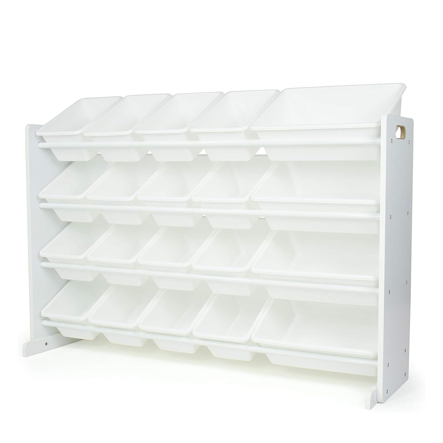 Humble Crew Toy Storage Organizer with 20 Removable Storage Bins for Kids Playroom, 4-Tier Toddler Toy Organization and Storage, Natural/White