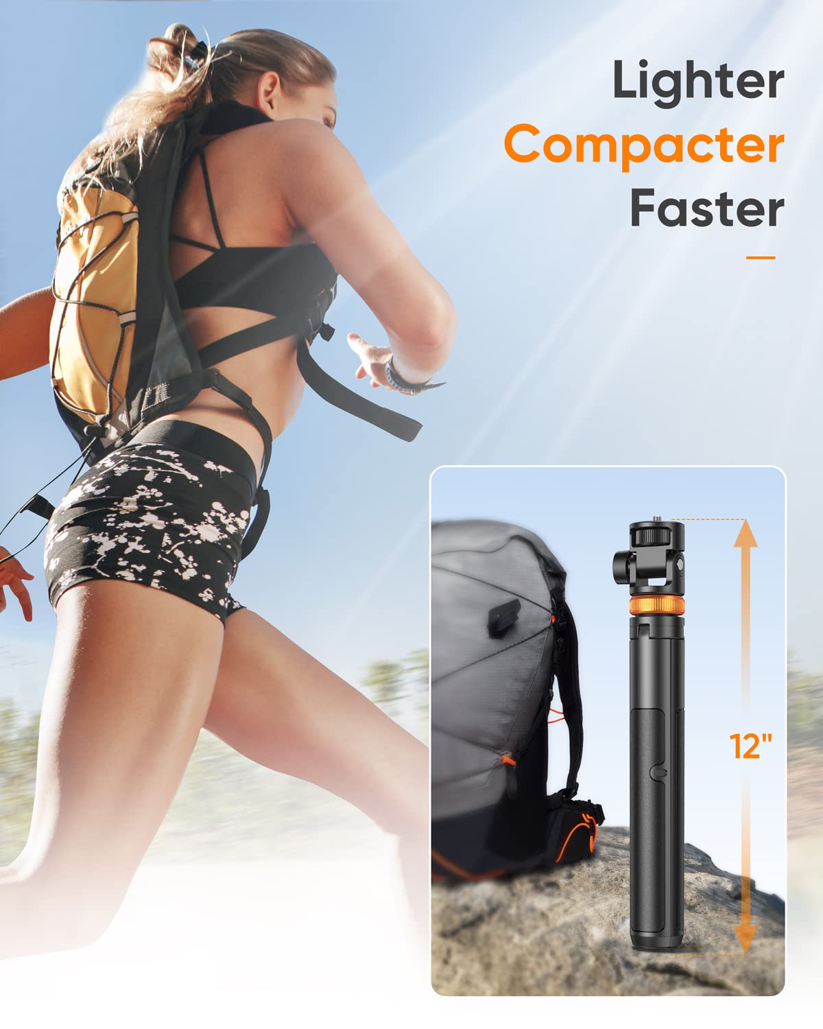 EUCOS 62" Handy-Stativ, Stativ für iPhone und Selfie-Stick mit Fernbedienung, ausziehbarer Handy-Ständer und ultimativer Handy-Halter, robustester Handy-Ständer, kompatibel mit iPhone/Android
