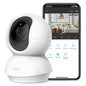 Tapo 2K Indoor Pan/Tilt Wired Security Camera - Works as a Baby Monitor & Pet Camera, Motion Detection, 2-Way Audio, Siren, Night Vision, Subscription-Free Local Storage or Optional Cloud, Black, C211