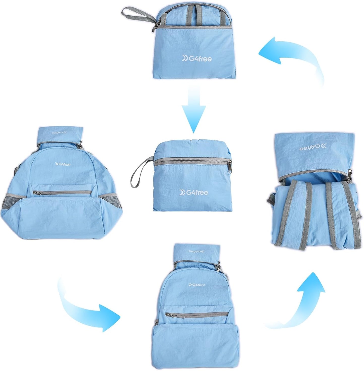 G4Free 20L Lightweight Packable Backpack Foldable Travel Hiking Daypack for Men and Women