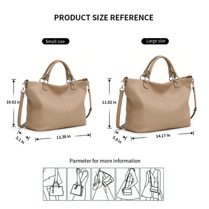 Kattee Damen Weiche Echtleder Tragetasche Schultertasche Handtasche