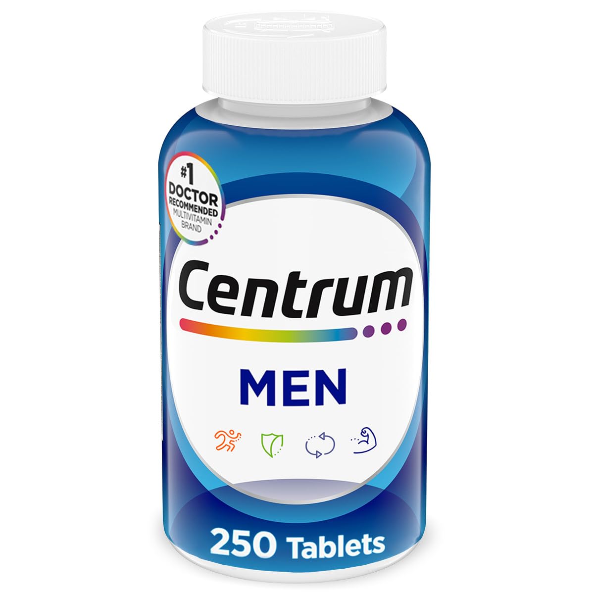 Centrum Multivitamin for Men, Multivitamin/Multimineral Supplement with Vitamin D3, B Vitamins and Antioxidants, Gluten Free, Non-GMO Ingredients -Tablet 200 Count (Pack of 12)