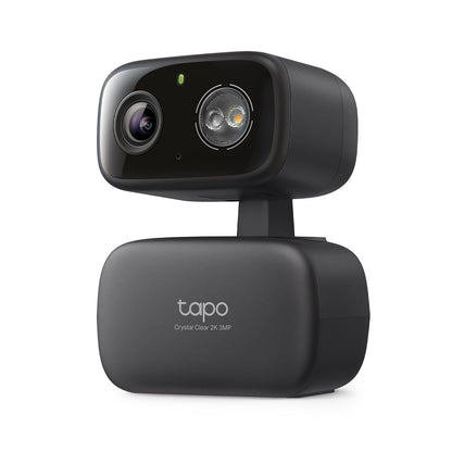Tapo 2K Indoor Pan/Tilt Wired Security Camera - Works as a Baby Monitor & Pet Camera, Motion Detection, 2-Way Audio, Siren, Night Vision, Subscription-Free Local Storage or Optional Cloud, Black, C211