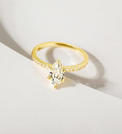 TIGRADE 2CT Engagement Ring Review: A Stunning Marquise Cut CZ Ring