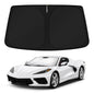 KUST Windshield Sun Shade for 2017-2026 Tesla Model Y/Model 3 Sunshade Accessories (Fit 2025-2026 Model Y Juniper / 2024 Model 3 Highland) Upgraded Foldable Sunshade, Blocks UV Rays Keep Car Cool