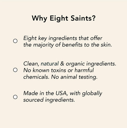 Eight Saints Retinol Facial Moisturizer Cream, For Firming Face, Neck & Eye Wrinkles and Lines, Deep Hydrating Lotion, Fragrance-Free, with Retinol, Hyaluronic Acid, and Vitamin E, 2 Ounces