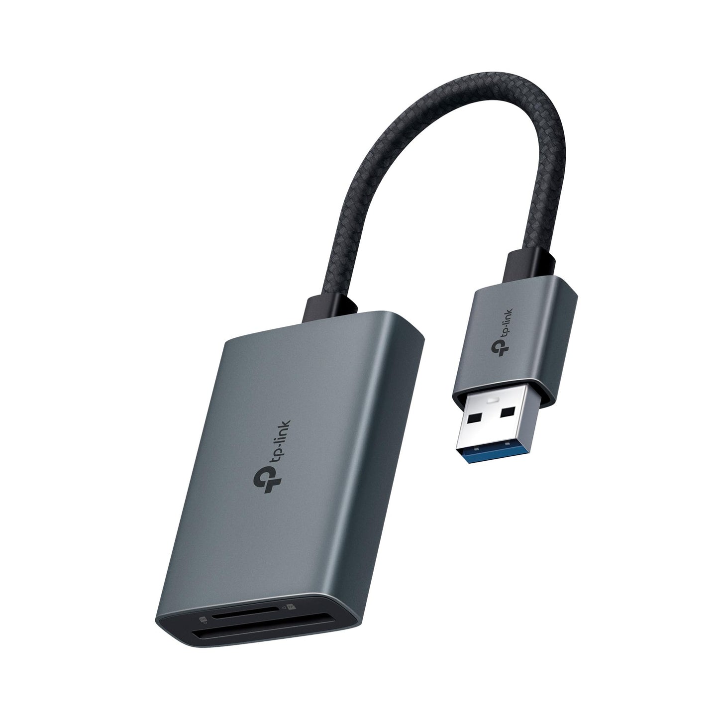 TP-Link SD Card Reader, High-Speed USB 3.0 to SD & microSD Card Reader, Aluminum Dual Slot Memory Card Reader for Laptop & More, Supports 2TB SD/SDHC/SDXC/microSD/microSDHC/microSDXC/TF Cards (UA430)