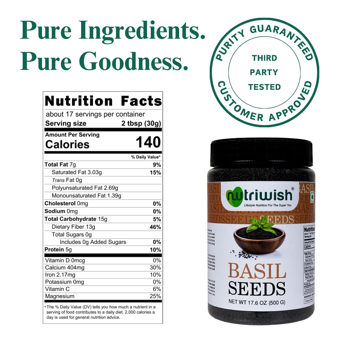 Nutriwish Halim Samen (Aliv/Gartenkresse-Samen), 250 g | Nährstoffreiche Superfood-Samen zum Verzehr | Perfekt für Salate, Suppen, Smoothies, Backwaren, Proteinsnacks & tägliche Wellness-Ernährung