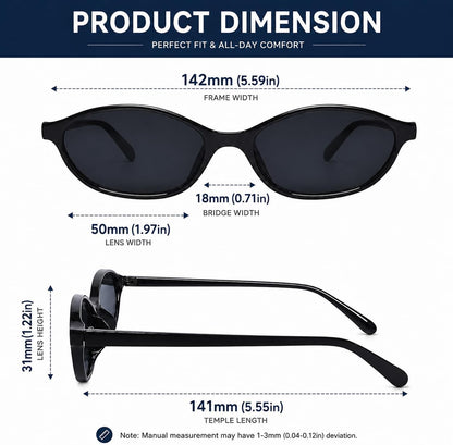 Retro Oval Cat Eye Sunglasses for Women: A 90s Revival