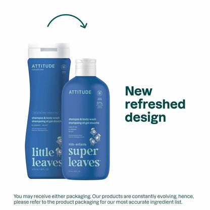 ATTITUDE Shampoo und Duschgel für Kinder, Hergestellt in Kanada, EWG Verifizierter Haar- und Körperreiniger, Dermatologisch Getestete Seife, Pflanzliche und Mineralische Badeprodukte, Vegan, Vanille & Birne, 473 mL