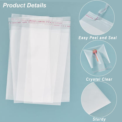 Selbstklebende Zellophanbeutel, 5x7 Zoll Keksbeutel, durchsichtige, wiederverschließbare Zellophanbeutel selbstklebend zum Verpacken von Geschenken, Produkten, 100 Stück