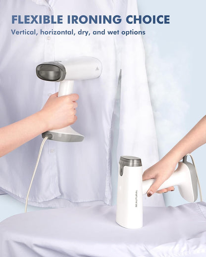 BEAUTURAL 1200-Watt Handheld-Dampfglätter für Kleidung, 30 Sekunden Aufheizzeit, 260 ml Wassertank, Aqua