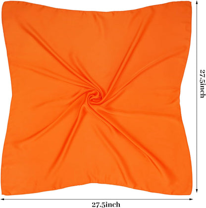 Seidenschal Quadratisches Tuch Halstuch Haarband Kopftuch Bandana für Damen Herren Kostüm-Accessoire 70 cm
