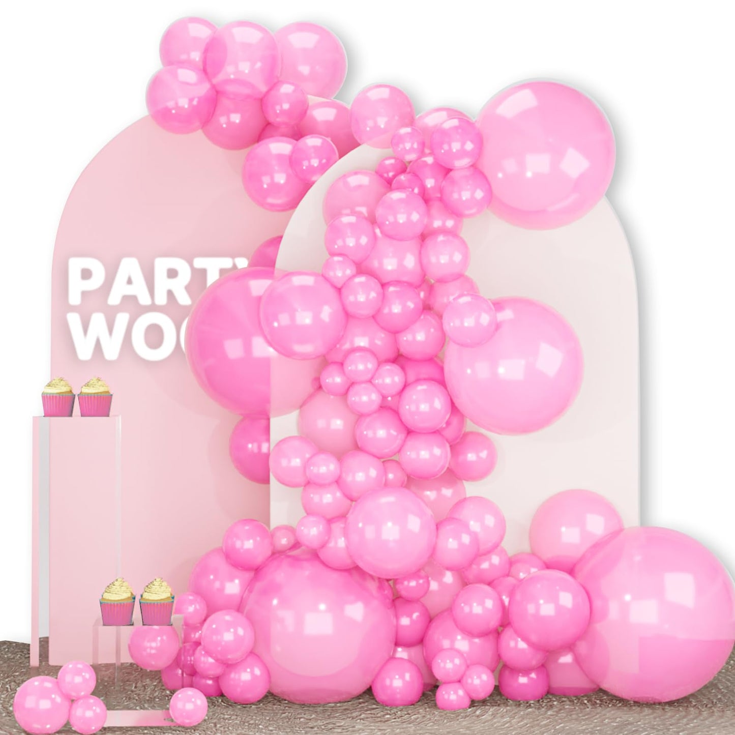 PartyWoo White Balloons 140 pcs Different Sizes of 18 12 10 5 Inch White Balloons Arch Kit Garland for Wedding Baby Shower Birthday Bridal Shower Graduation Engagement Party Decorations White-Y13