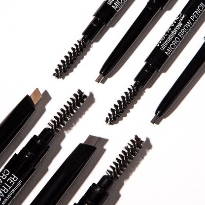 wet n wild Ultimate Eyebrow Retractable Definer Pencil, doppelseitig, feine Spitze, formt, definiert, füllt Augenbrauen aus - Dark Brown