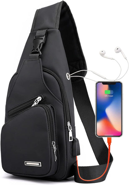 Waterproof Sling Bag Crossbody Backpack for Men Women Sling Backpack Hiking Daypack Multipurpose Cross Body Chest Bag