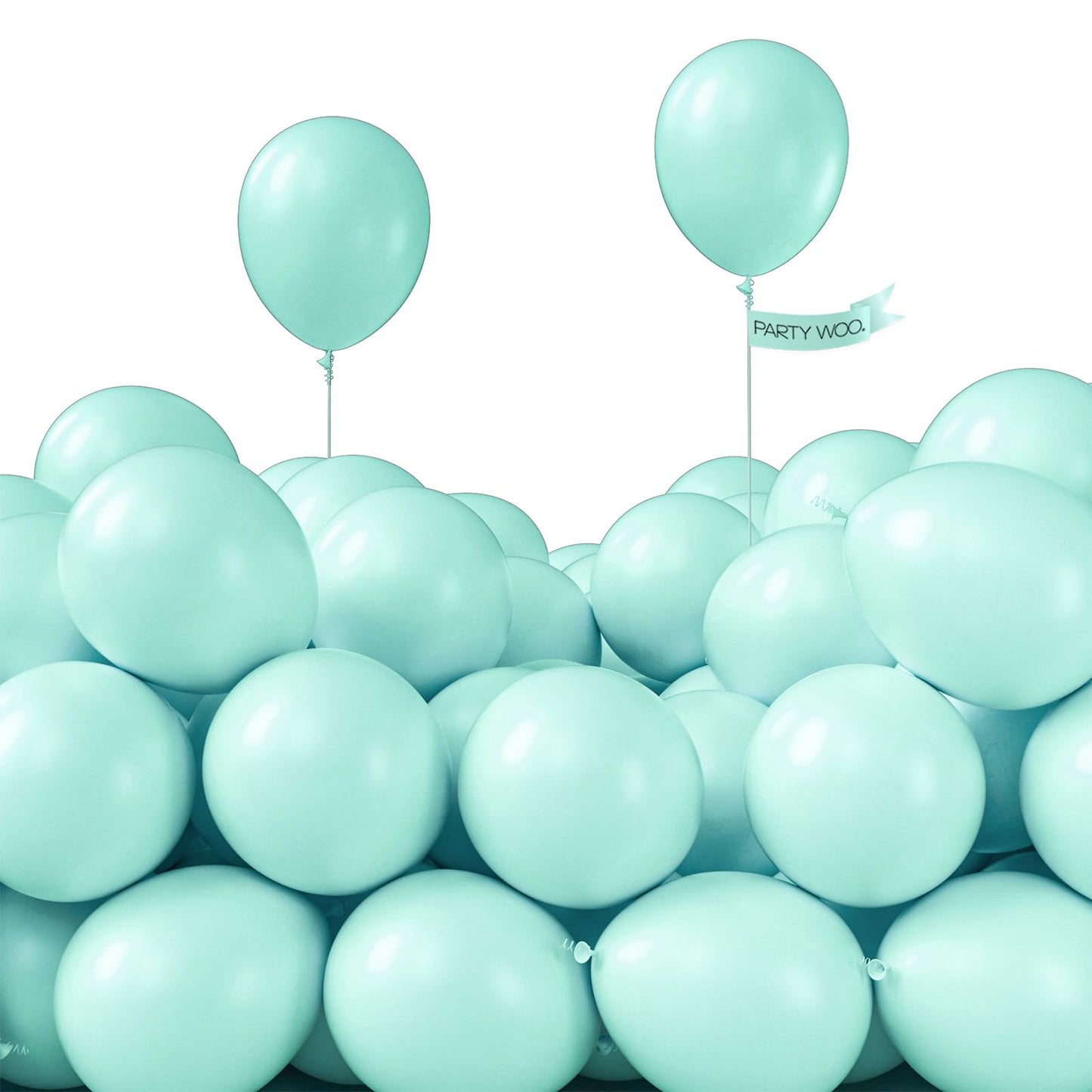 PartyWoo White Balloons 155pcs Different Sizes Pack of 18 12 10 5 Inch Matte White Latex Balloon Arch Kit Garland for Wedding Bridal Graduation Baby Shower Birthday Party Decorations White-Y13