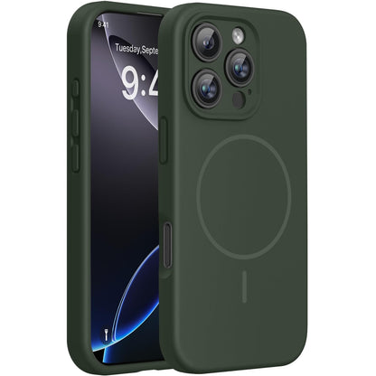 Miracase Magnetic for iPhone 17 Pro Case, Compatible with MagSafe, Integrated Silicone Camera Control Cover, 3.0mm Thicken Shockproof Drop Protection Phone Case for 17 Pro,Dark Blue