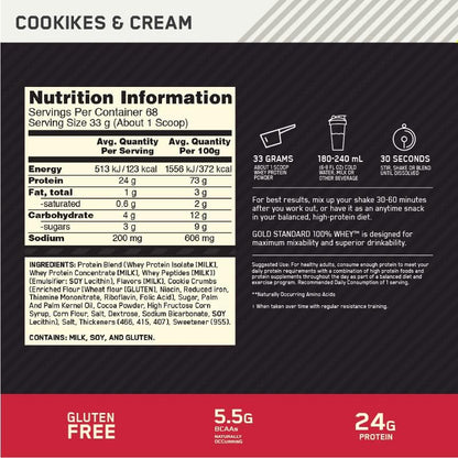 OPTIMUM NUTRITION Gold Standard 100% Whey Protein Powder, Double Rich Chocolate, 2.27kg - [packaging may vary]