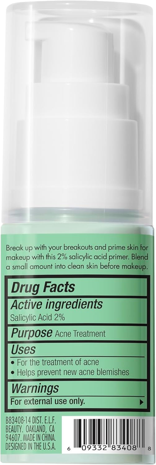 e.l.f. Poreless Face Primer. Make-up-Grundierung für ein makelloses, glattes Hautbild, verleiht dem Make-up Haltbarkeit, angereichert mit Teebaum