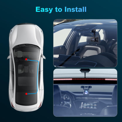 Dashcam Front mit 32G SD-Karte, BOOGIIO 1080P FHD Auto Armaturenbrett Kamera 3'' IPS-Bildschirm 170° Weitwinkel Aluminiumlegierungsgehäuse, WDR G-Sensor Parküberwachung Loop-Aufnahme Bewegungserkennung