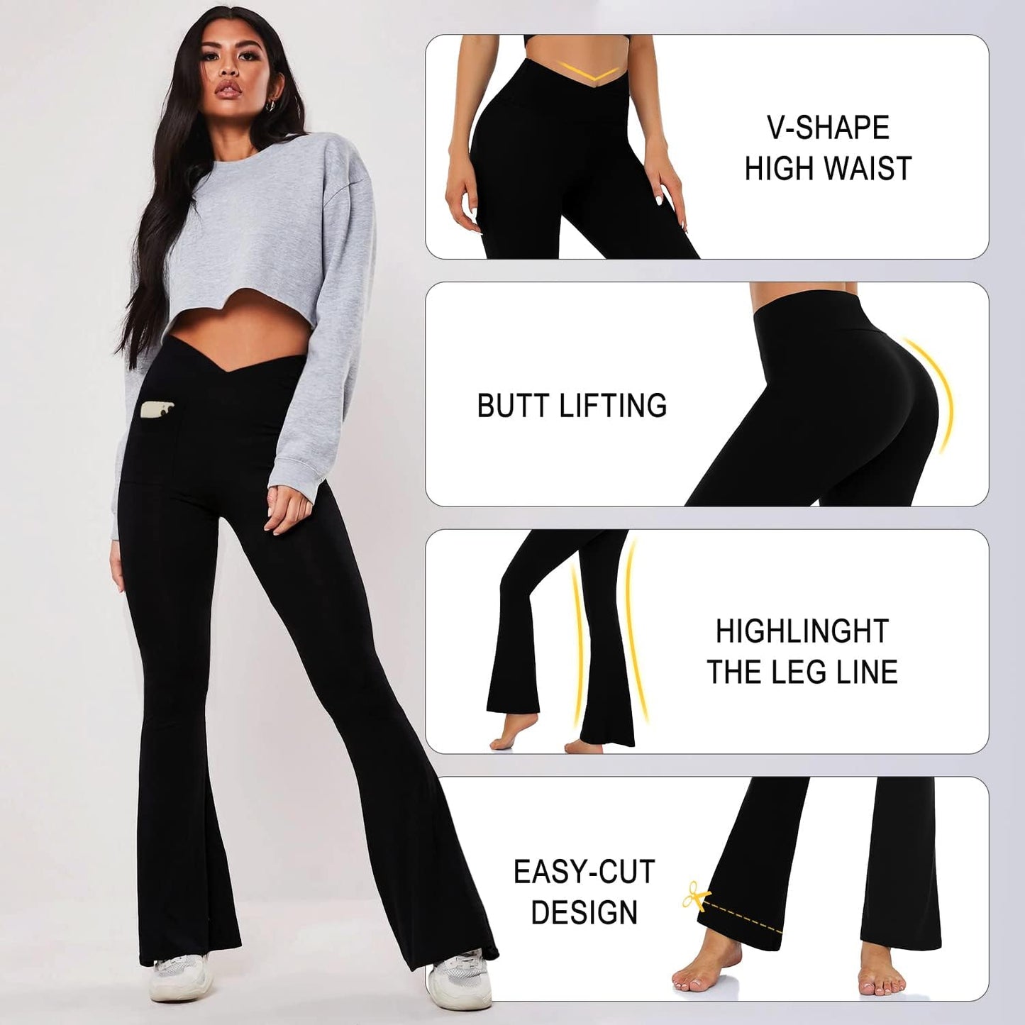 Women's Bootcut Yoga Pants - Flare Leggings for a Comfortable and Stylish You