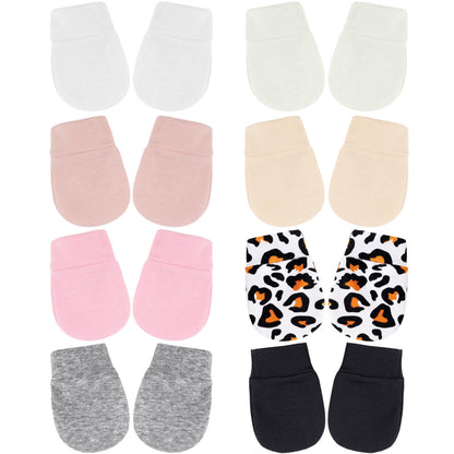 8 Pairs: Leopard + Solid Color B