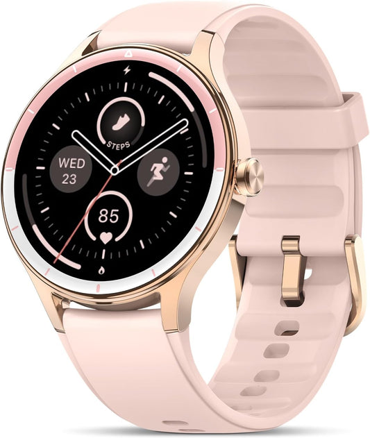 Smart Watch for Men Women, 1.27" HD Touchscreen Fitness Tracker, Bluetooth Calling, 100+ Sports Modes, Heart Rate Sleep Monitor, DIY Dial, IP68 Waterproof, Compatible with Android & iOS