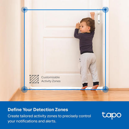 Tapo 1080P Indoor Wired Security Camera - Works as a Baby Monitor & Pet Camera, Motion Detection, 2-Way Audio, Siren, Night Vision, Subscription-Free Local Storage or Optional Cloud, C101